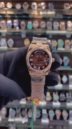ROLEX DAY-DATE 36MM IN SEMI-ETA 18 CT EVEROSE GOLD 🥇