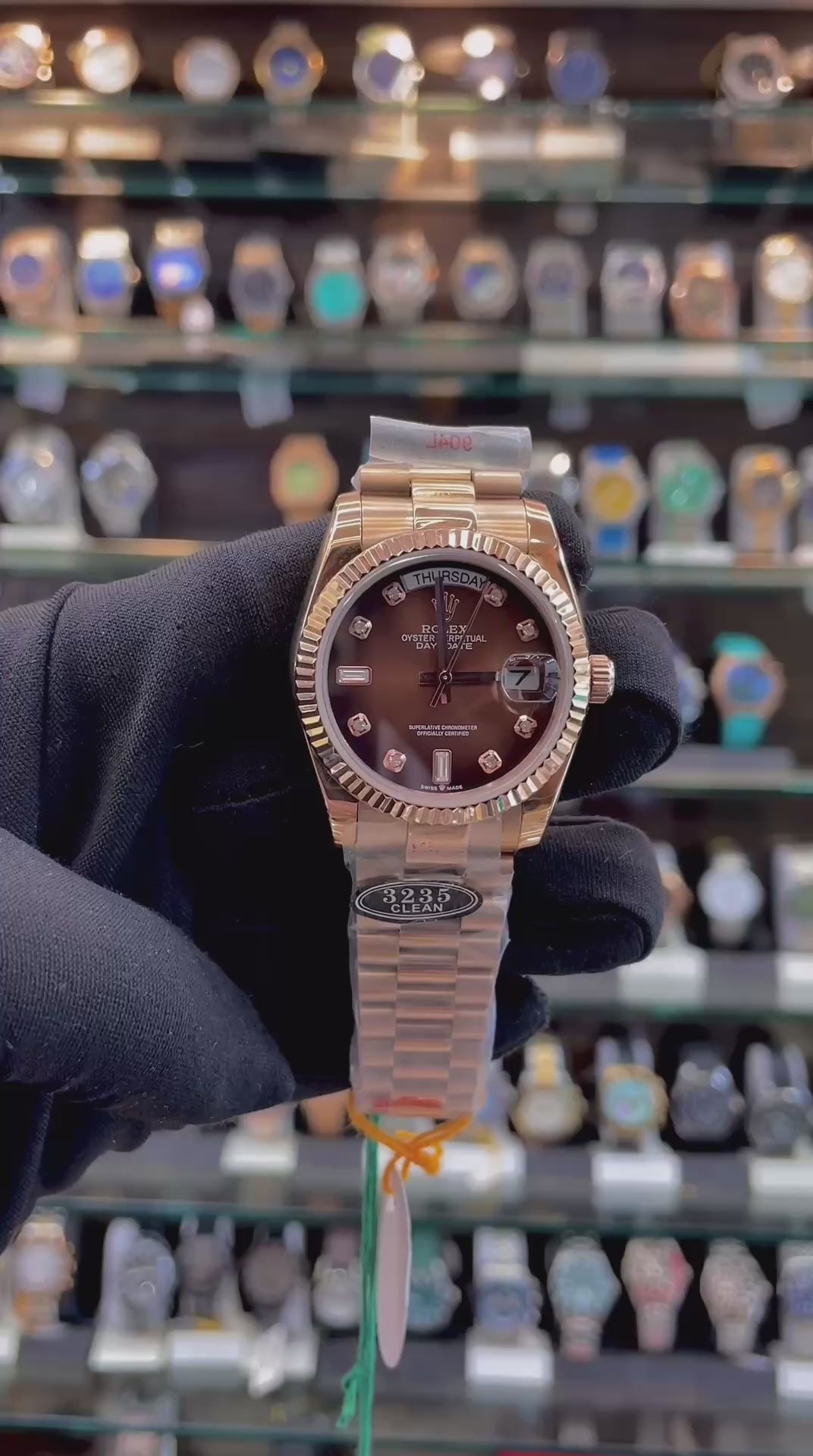 ROLEX DAY-DATE 36MM IN SEMI-ETA 18 CT EVEROSE GOLD 🥇