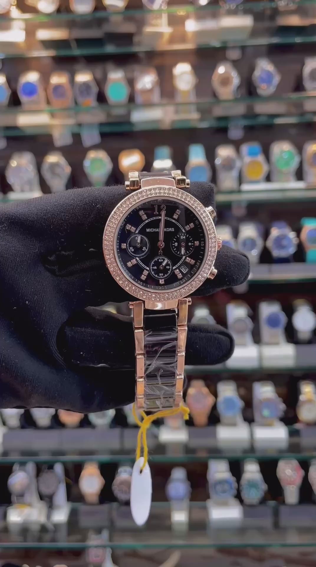 MICHAEL KORS (MK) NOW IN CHRONO WORKING ✅ FOR GIRLS 🔥 BOLD DIAL BLACK 🖤