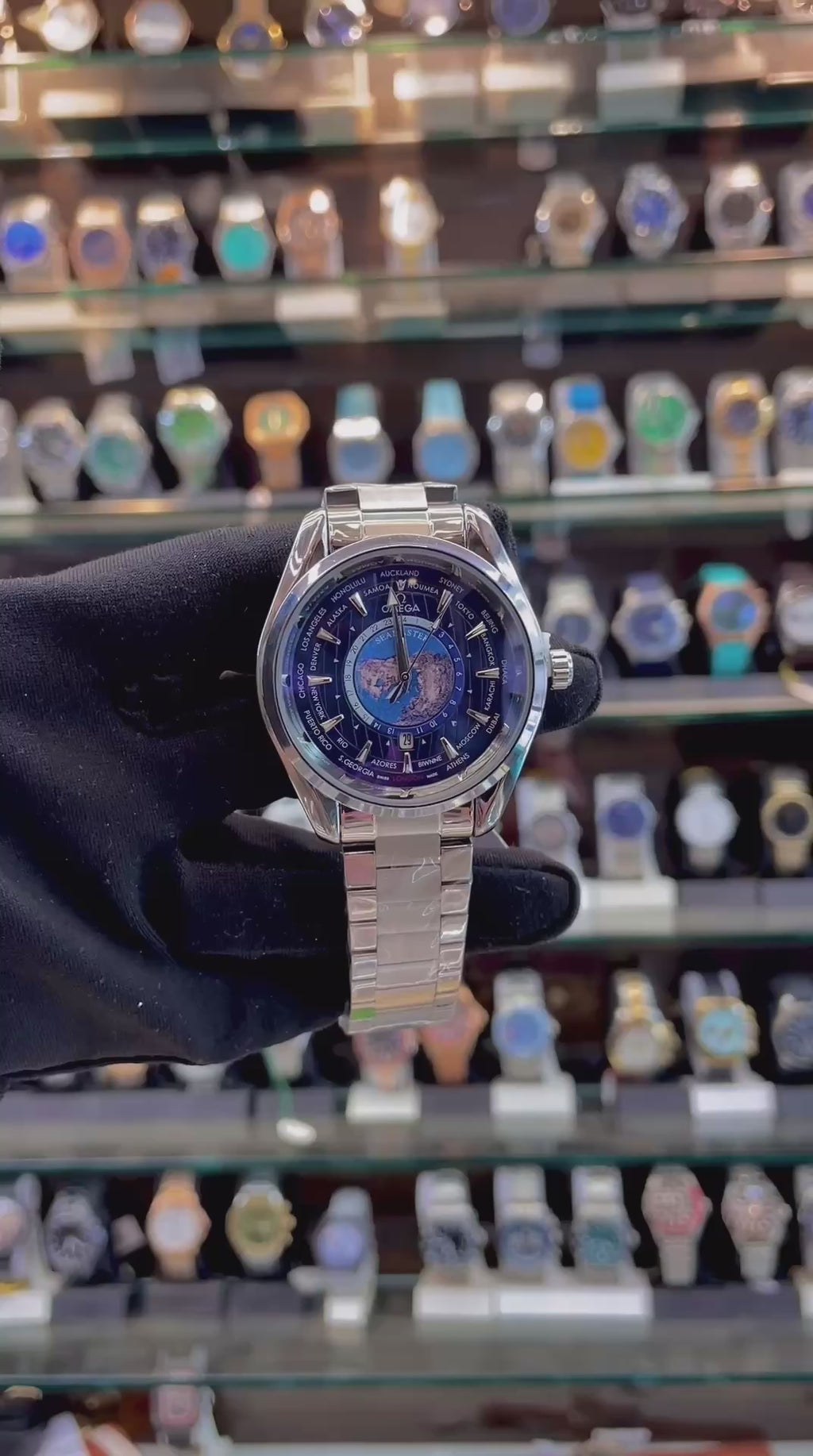 OMEGA SEAMSTER WORLD 🌍 TIME NOW IN BUDGET 😁 FOR MENS 👨 CHAIN BLUE 💙
