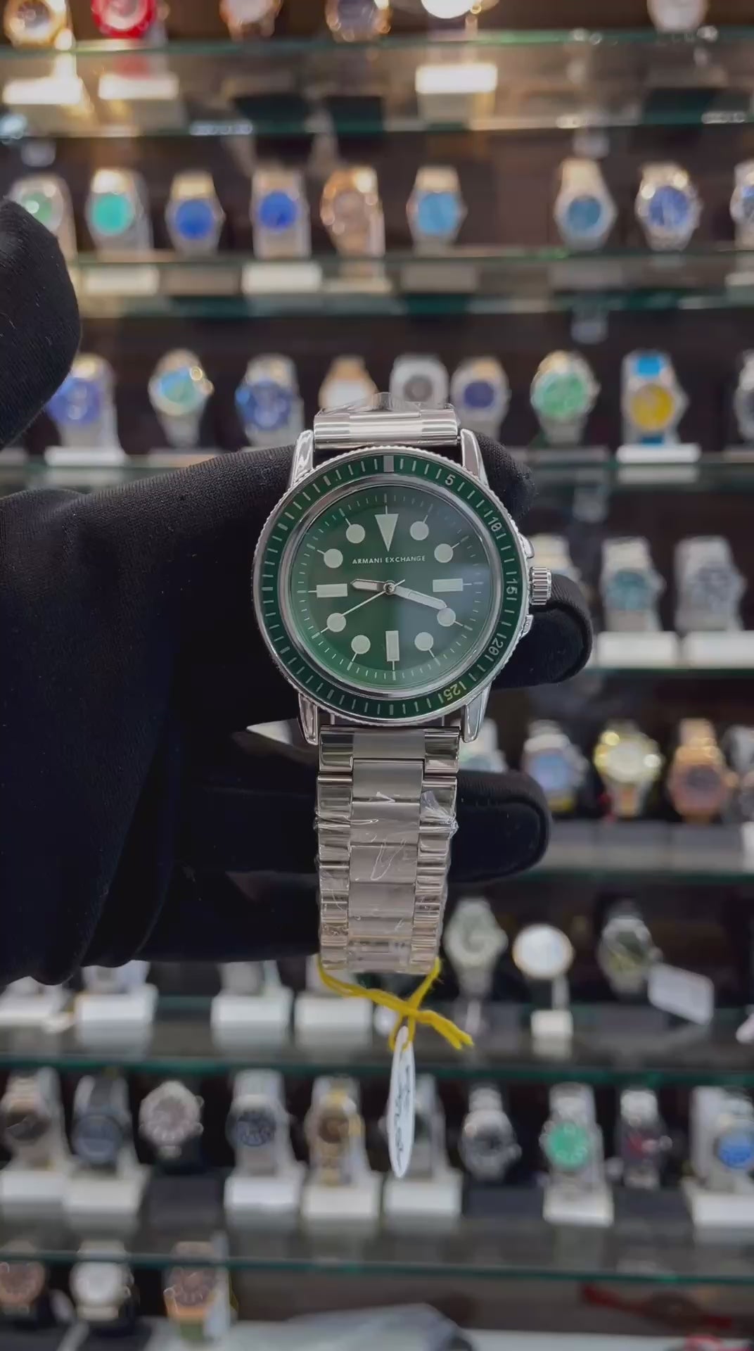 ARMANI EXCHANGE MEN'S LEONARDO GREEN 💚 DIAL FOR MENS