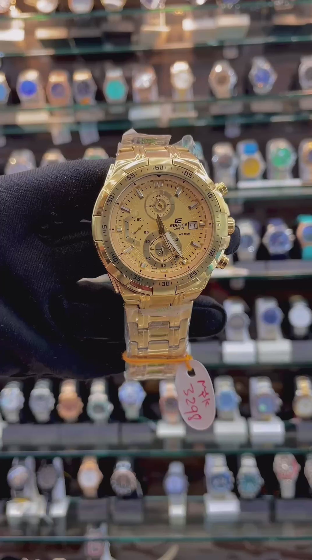 EDIFICE CASIO WR100M NOW IN BEST QUALITY FOR MENS ✨FULL GOLD 🥇