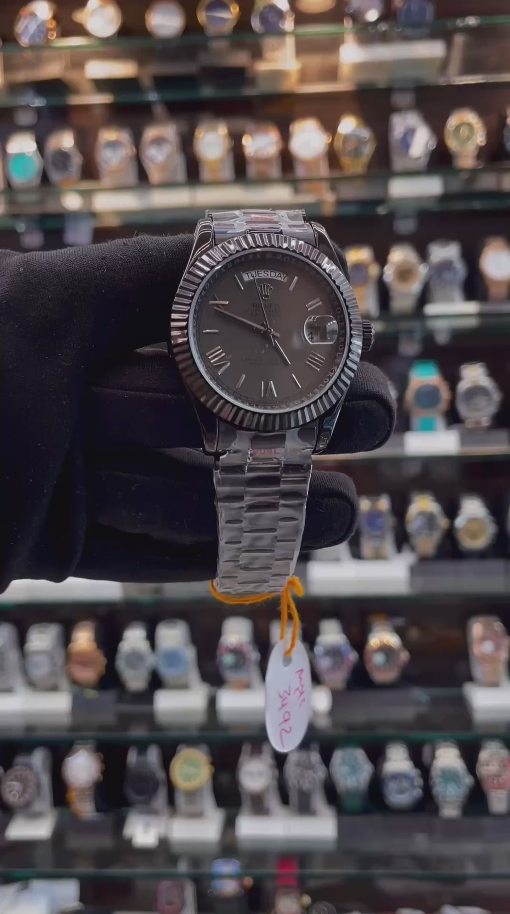 ROLEX DAY-DATE ARABIC DIAL IN AUTOMATIC ⚙️ FOR MENS FULL BLACK 🖤