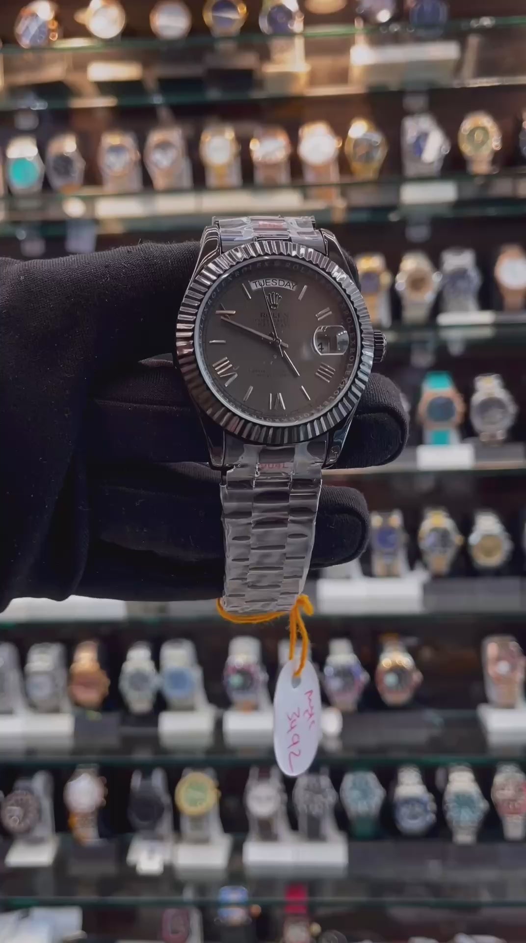 ROLEX DAY-DATE ARABIC DIAL IN AUTOMATIC ⚙️ FOR MENS FULL BLACK 🖤