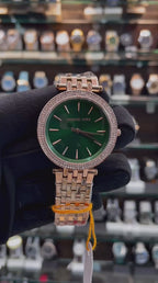 MICHAEL KORS 33MM DARCI MINI MK3583 Watch MASTER PIECE FOR GIRLS 🥰 GREEN 💚 DIAL