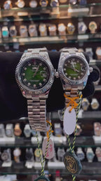 ROLEX DAY-DATE COUPLE SET 🤩  GREEN 💚 DIAMOND 💎 DIALOYSTER PERPETUAL 🥰