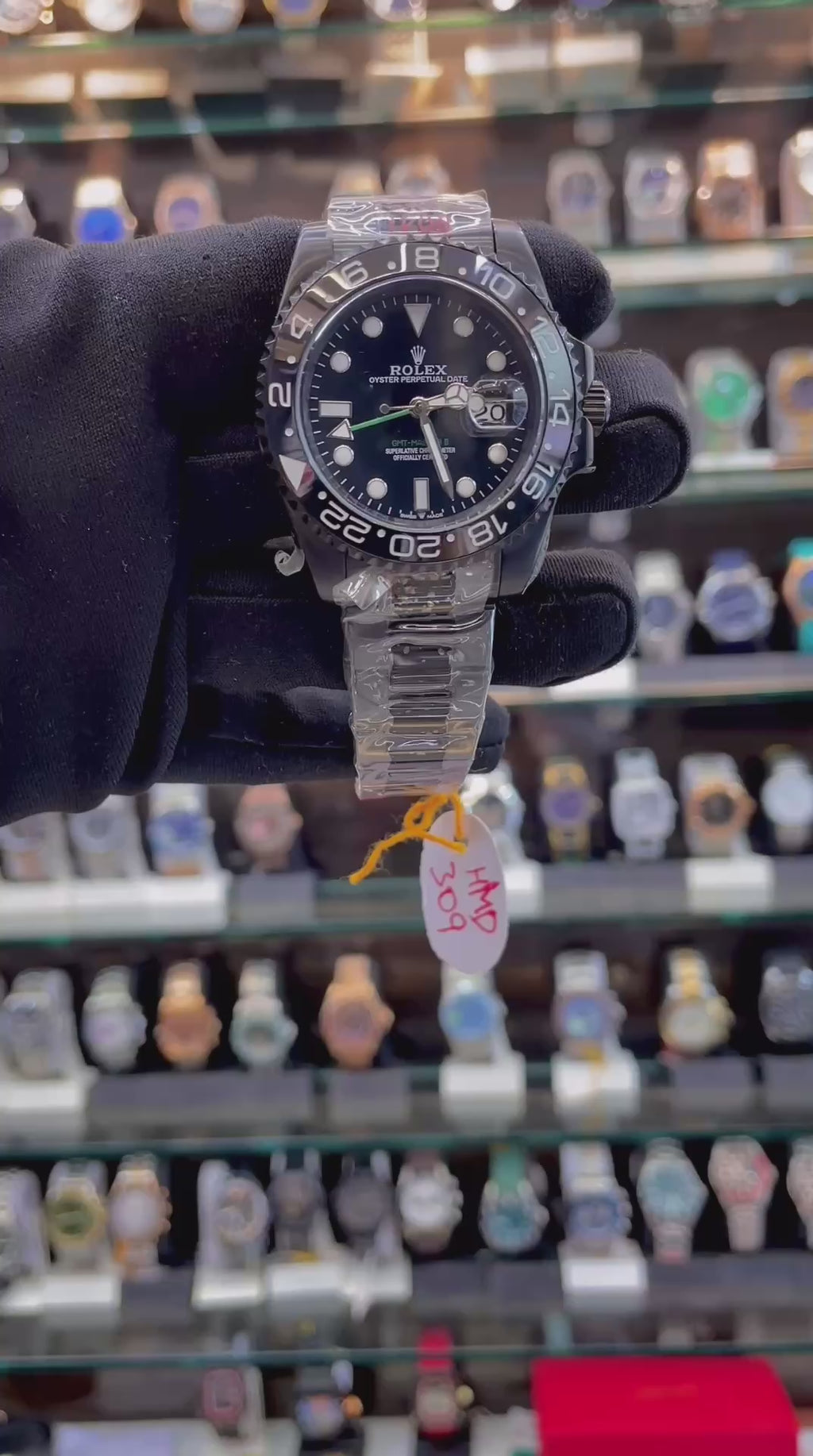 ROLEX GMT-MASTER 2 IN MASTER PIECE FOR MENS FULL BLACK 🖤