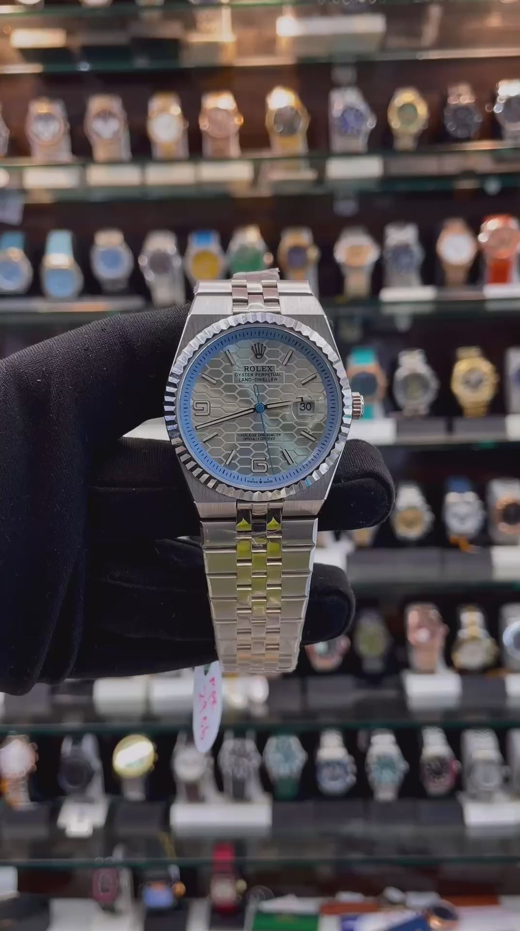 ROLEX LAND DWELLER IN AUTOMATIC JAPAN MOVT FOR MENS BLUE 🩵