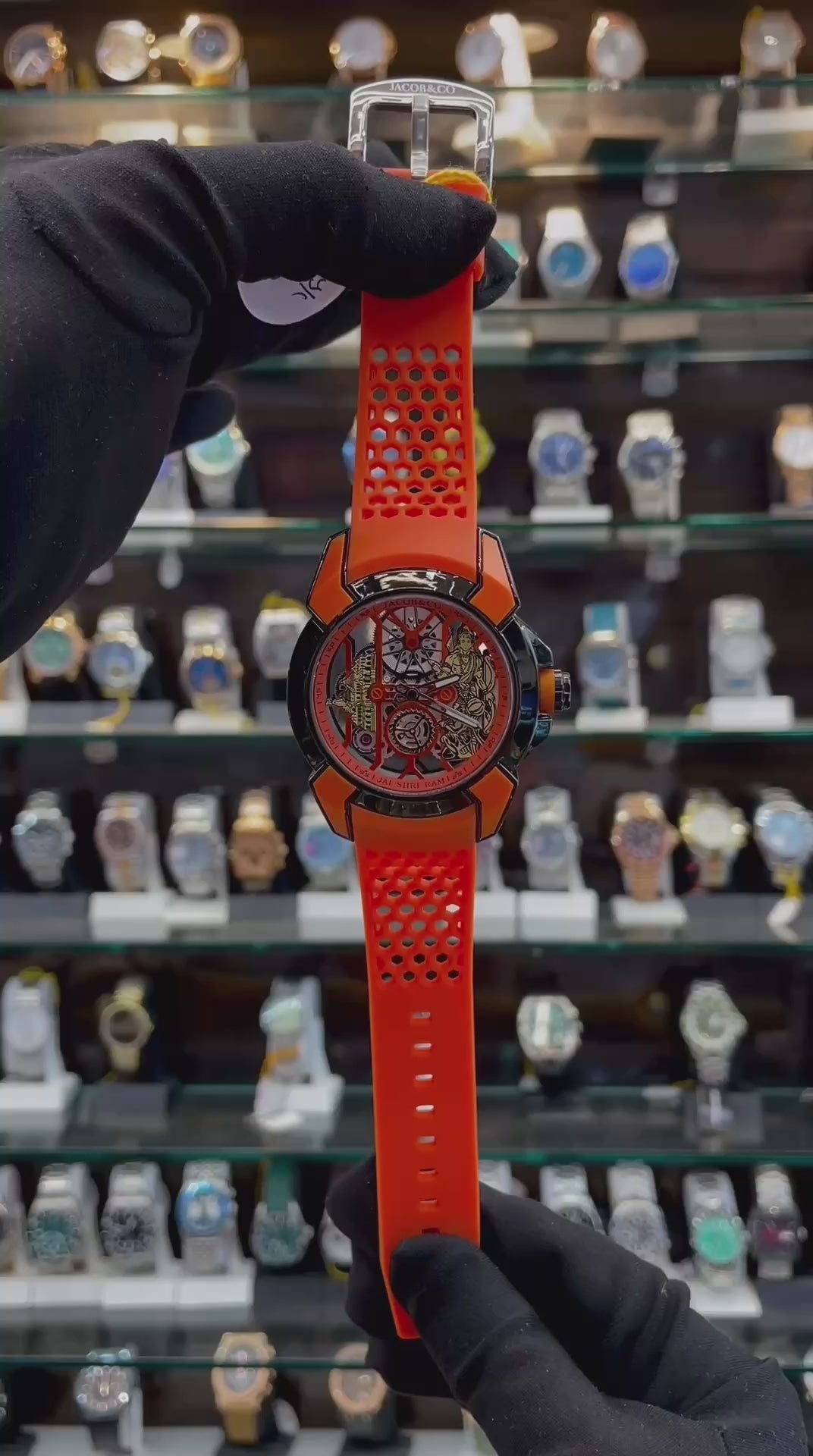 JACOB & CO RAM JANMABHOOMI UNDER BUDGET FOR MENS ORANGE 🧡