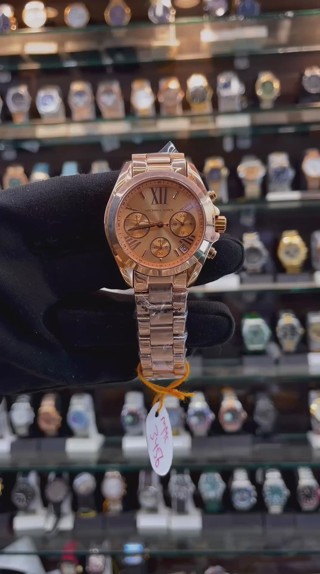 Michael Kors MK5974 Bradshaw 36mm Full Rose Gold Watch for Girls in Master Piece