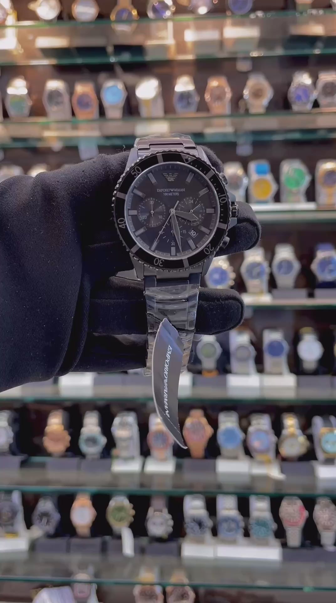 EMPORIO ARMANI ELEGANCE MEN'S WATCH AR11362 MASTER PIECE Z-BLACK 🖤