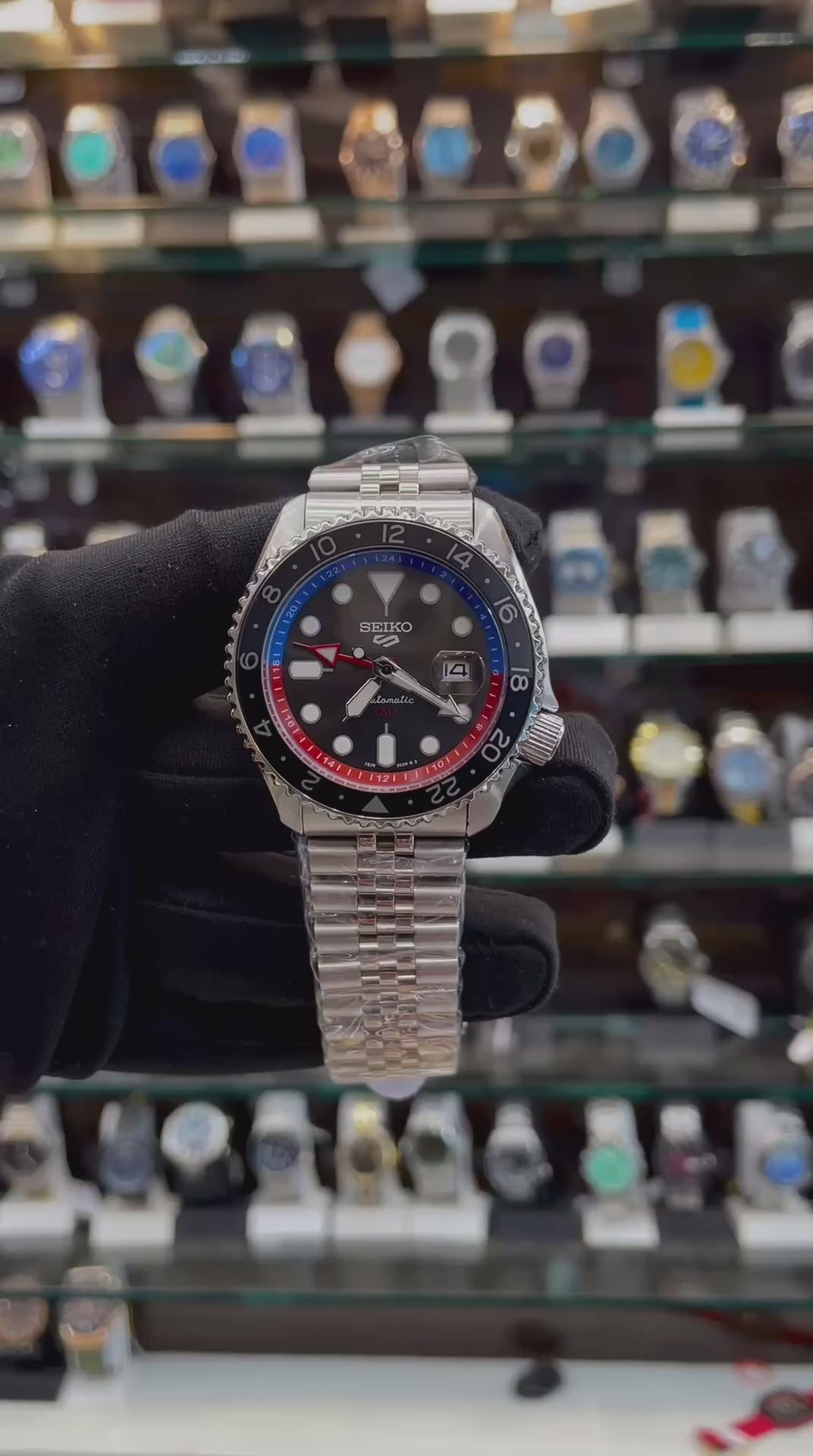 SEIKO SSK035K1 5 SPORTS SKX GMT AUTOMATIC WATCH IN MASTER PIECE 🤩 CHARCOAL