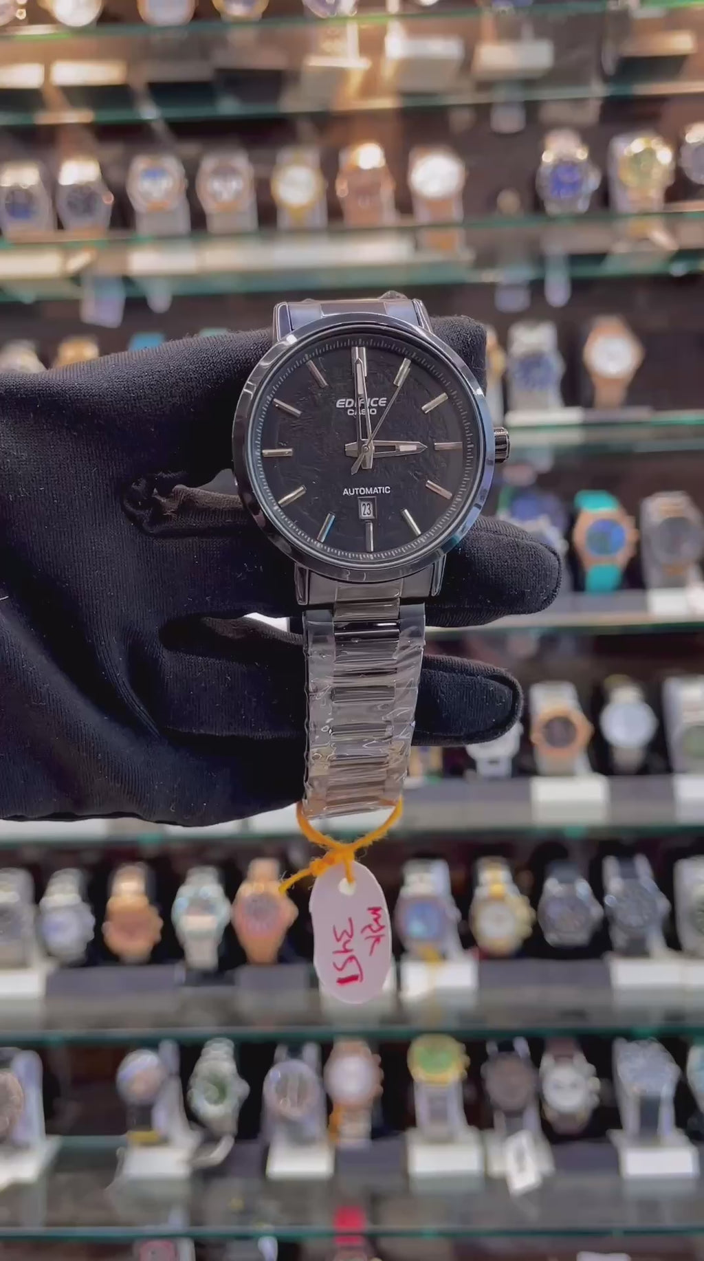 EDIFICE CASIO MENS WATCH UNDER BUDGET FULL BLACK 🖤