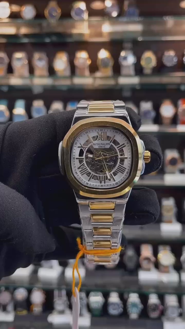 Patek Philippe Automatic Transparent White Dial Watch