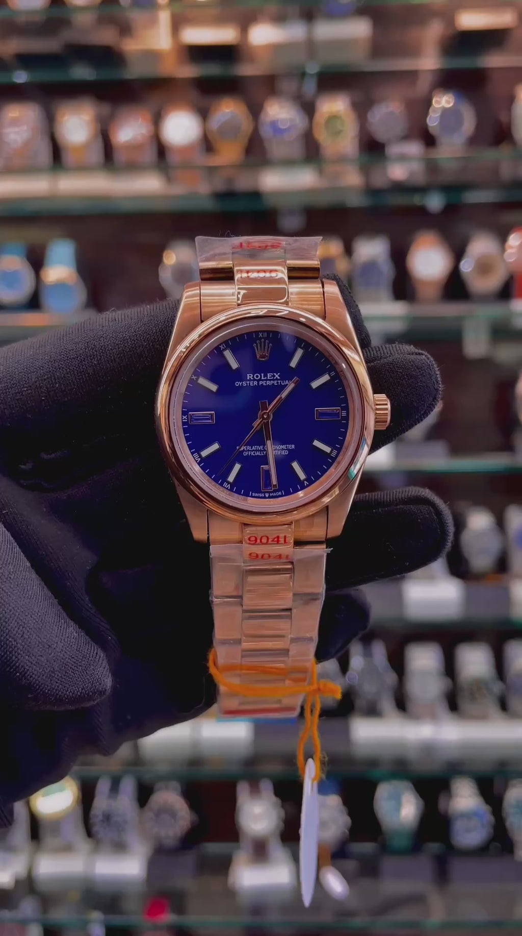 ROLEX OYSTER PERPETUAL 34 CRAFTED IN 18 CT EVEROSE GOLD 🥇 IN MASTER PIECE 🔥 GIRLS 🤩