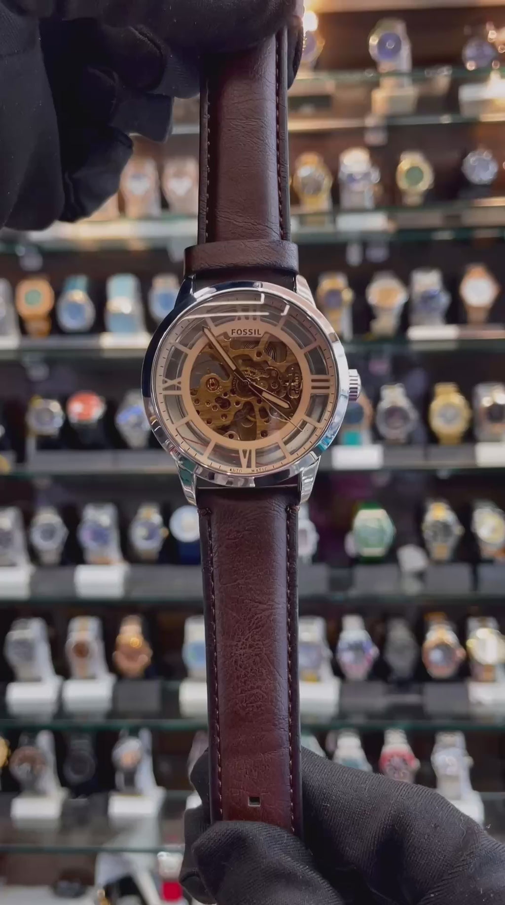 Fossil Automatic Brown Lens Watch for Men