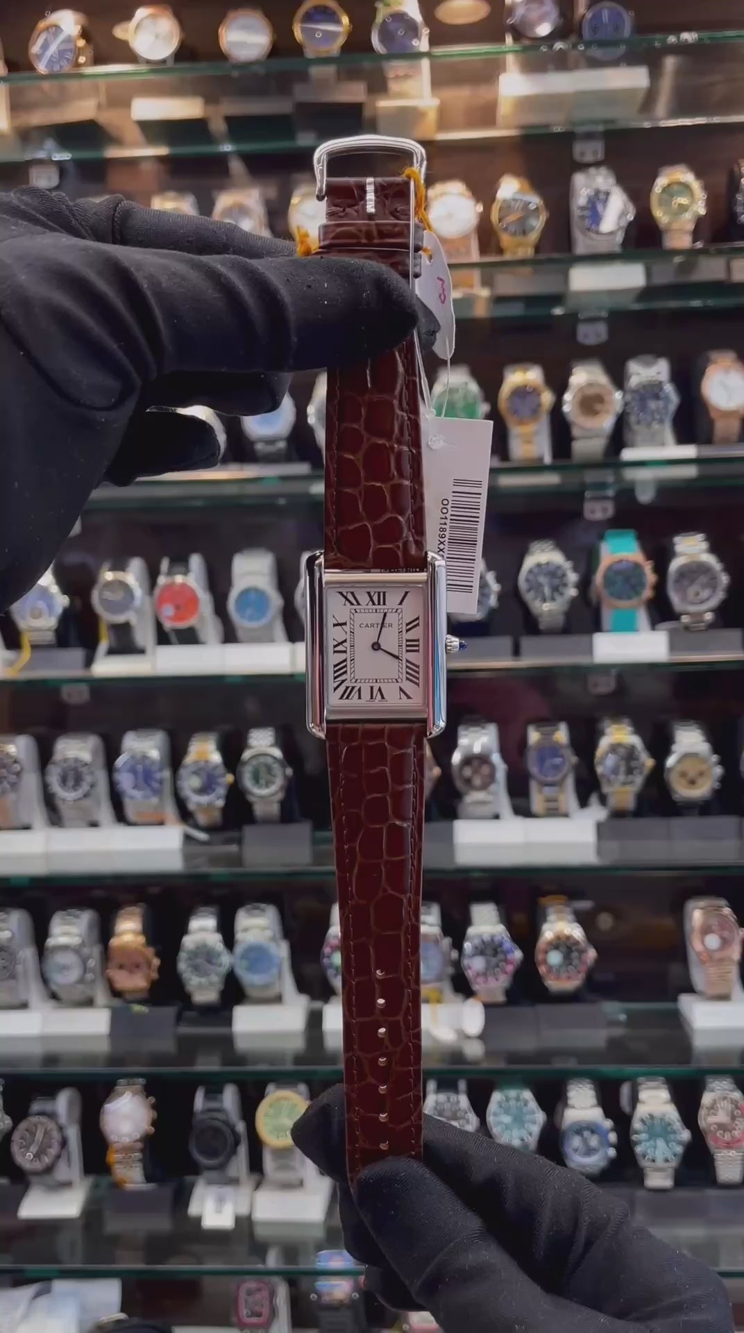 CARTIER TANK MENS WATCH IN MASTER PIECE 🔥 FOR MENS BROWN 🤎