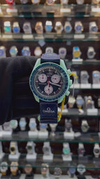 SWATCH x OMEGA Speedmaster MoonSwatch "MISSION ON EARTH" WATCH BLUE 💙