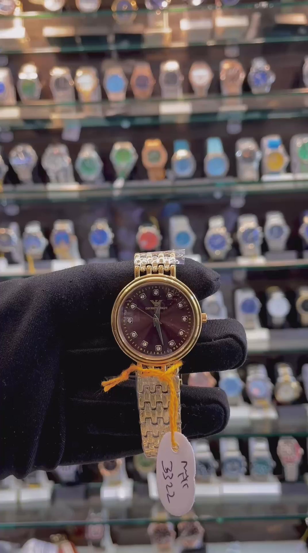 EMPORIO ARMANI MINI DIAL FOR GIRLS 🤩 BROWN 🤎