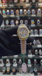 ROLEX DATE JUST FOR GIRLS UNDER BUDGET WHITE 🤍 DIAL DUAL TONE