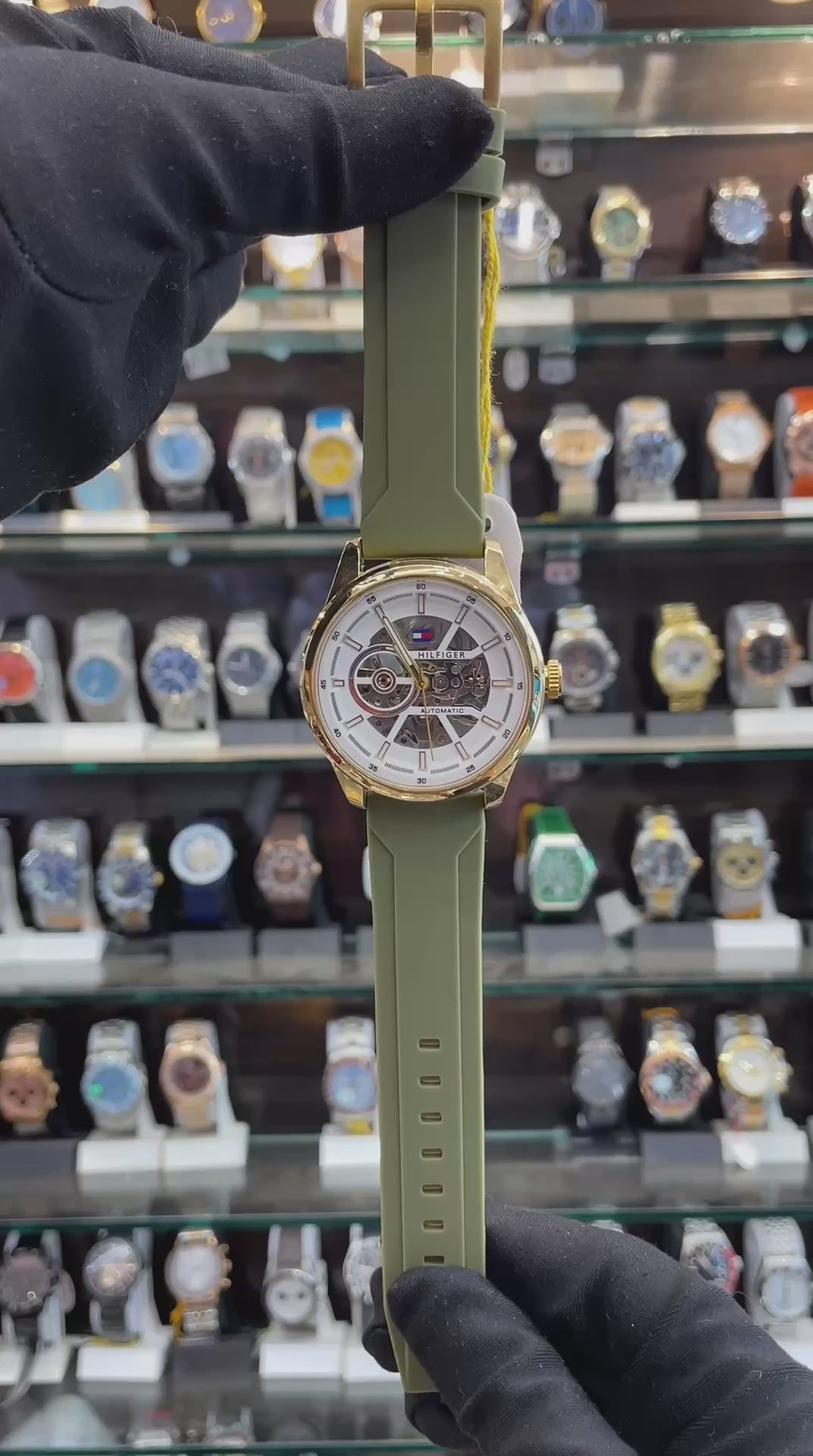 Tommy Hilfiger Automatic Green Silicon Watch
