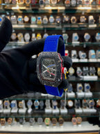 Richard mille rm 67-02 extra slim in under budget in blue silicon strap