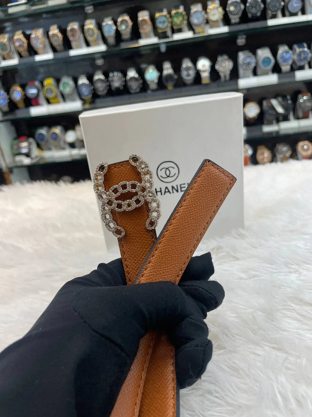 Chanel dual side girls belt