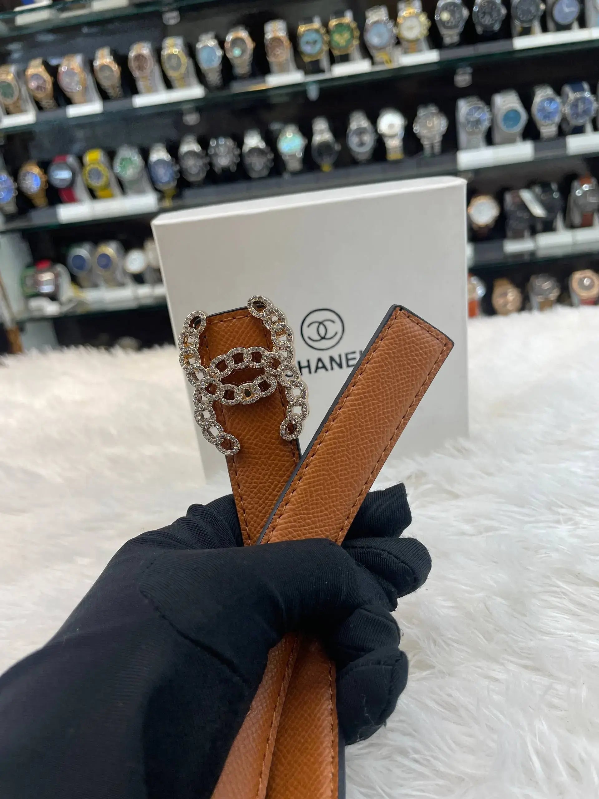 Chanel dual side girls belt