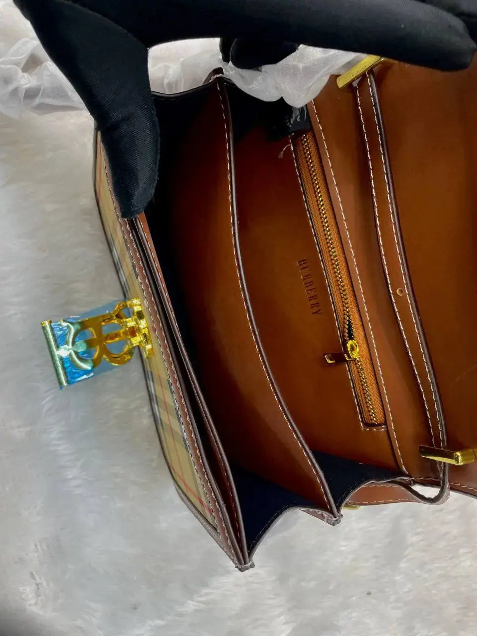 Burberry premium sling bag master piece brown