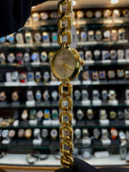 Fossil girls watch under budget in gold white diamond dial