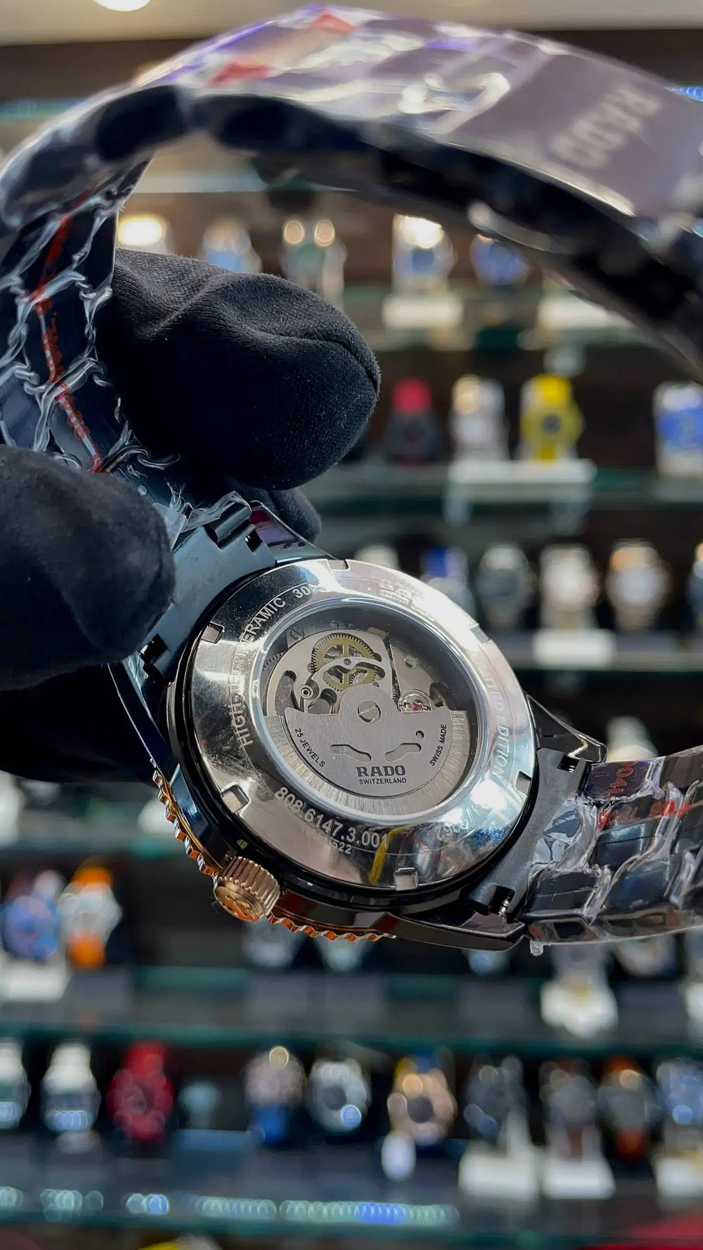 Rado caption cook in master transparent black dial