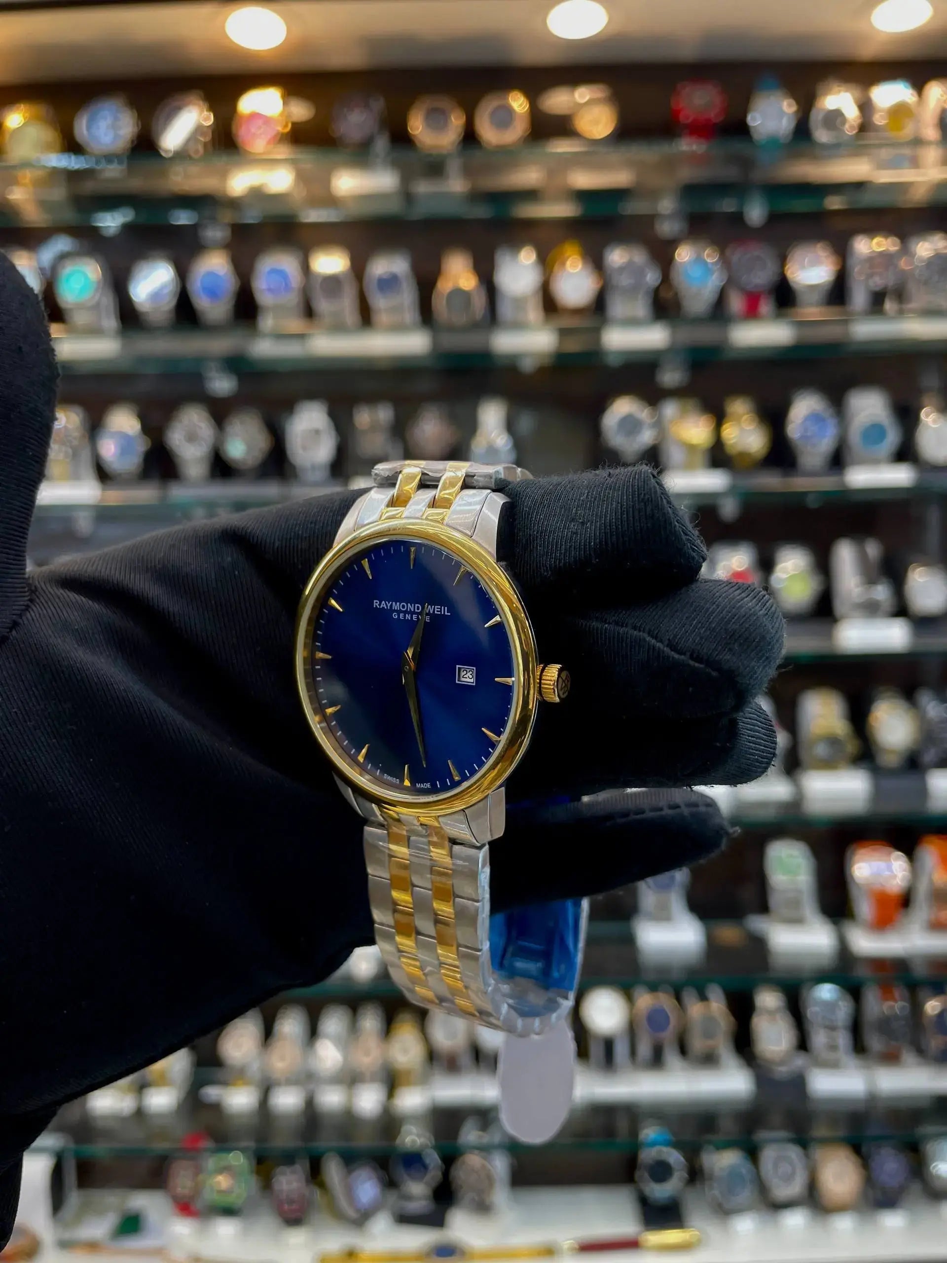 Raymond weil toccata slim watch blue dial