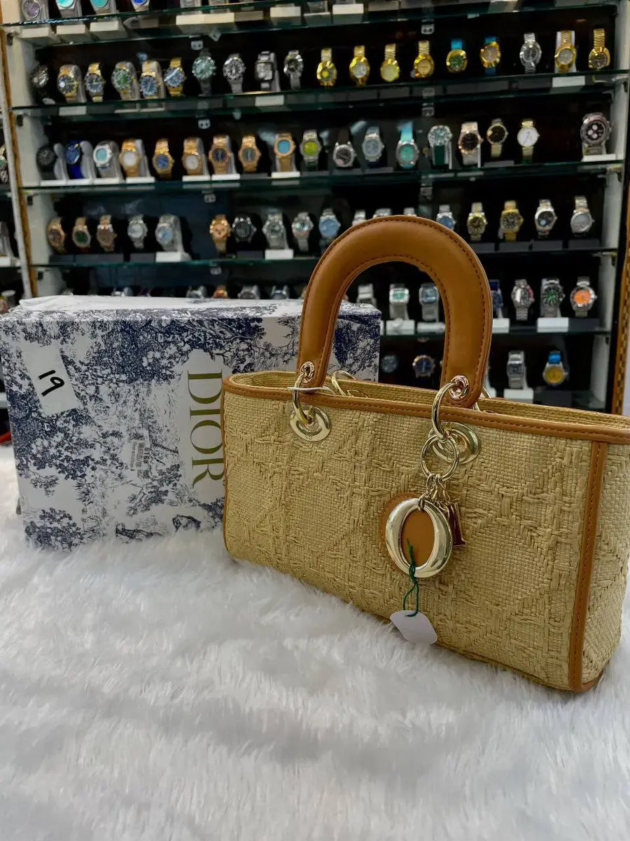 Dior D-Joy micro channage patterned mini bag in master piece