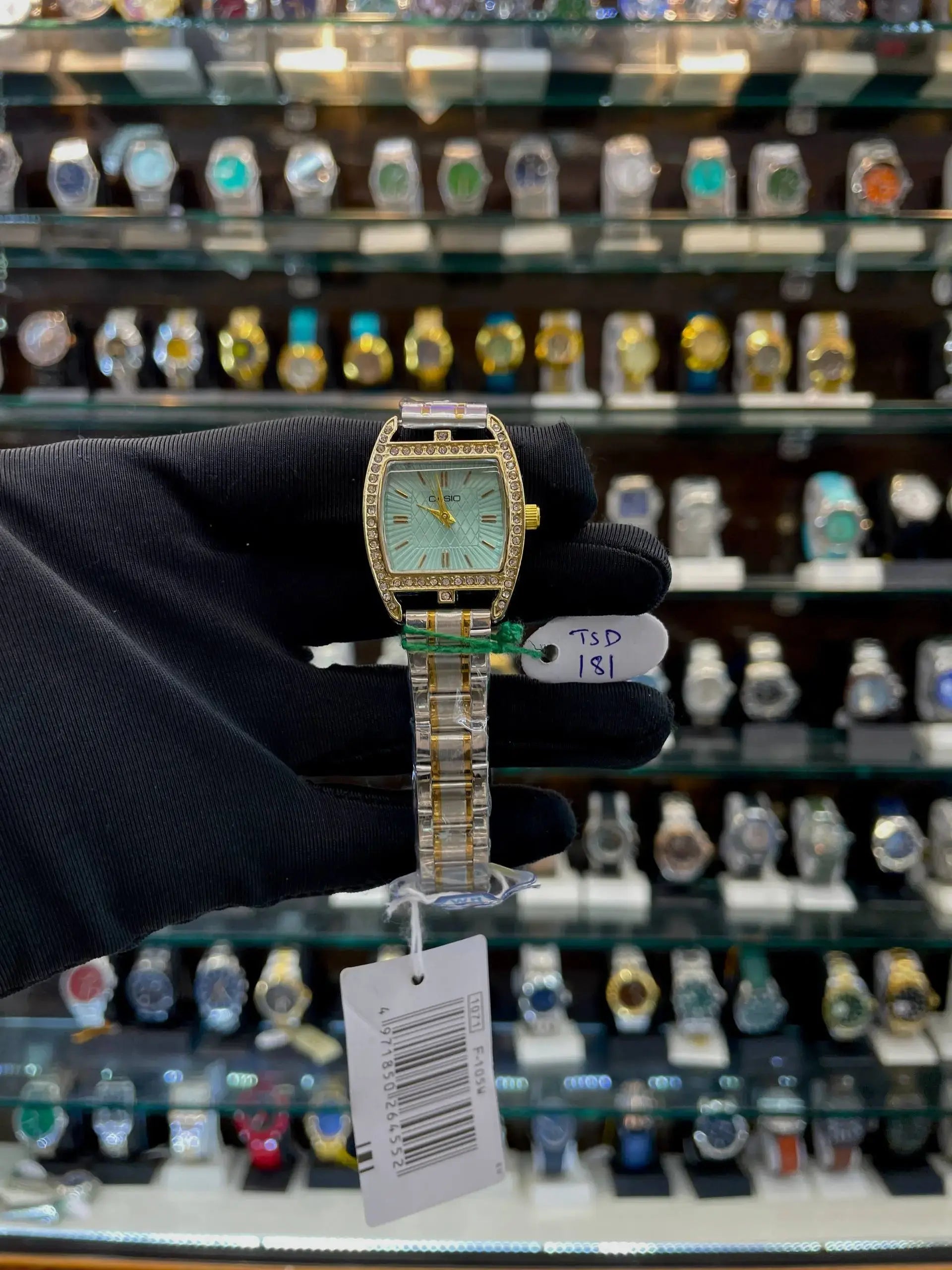 Casio girls party wear watch tiffany blue dial