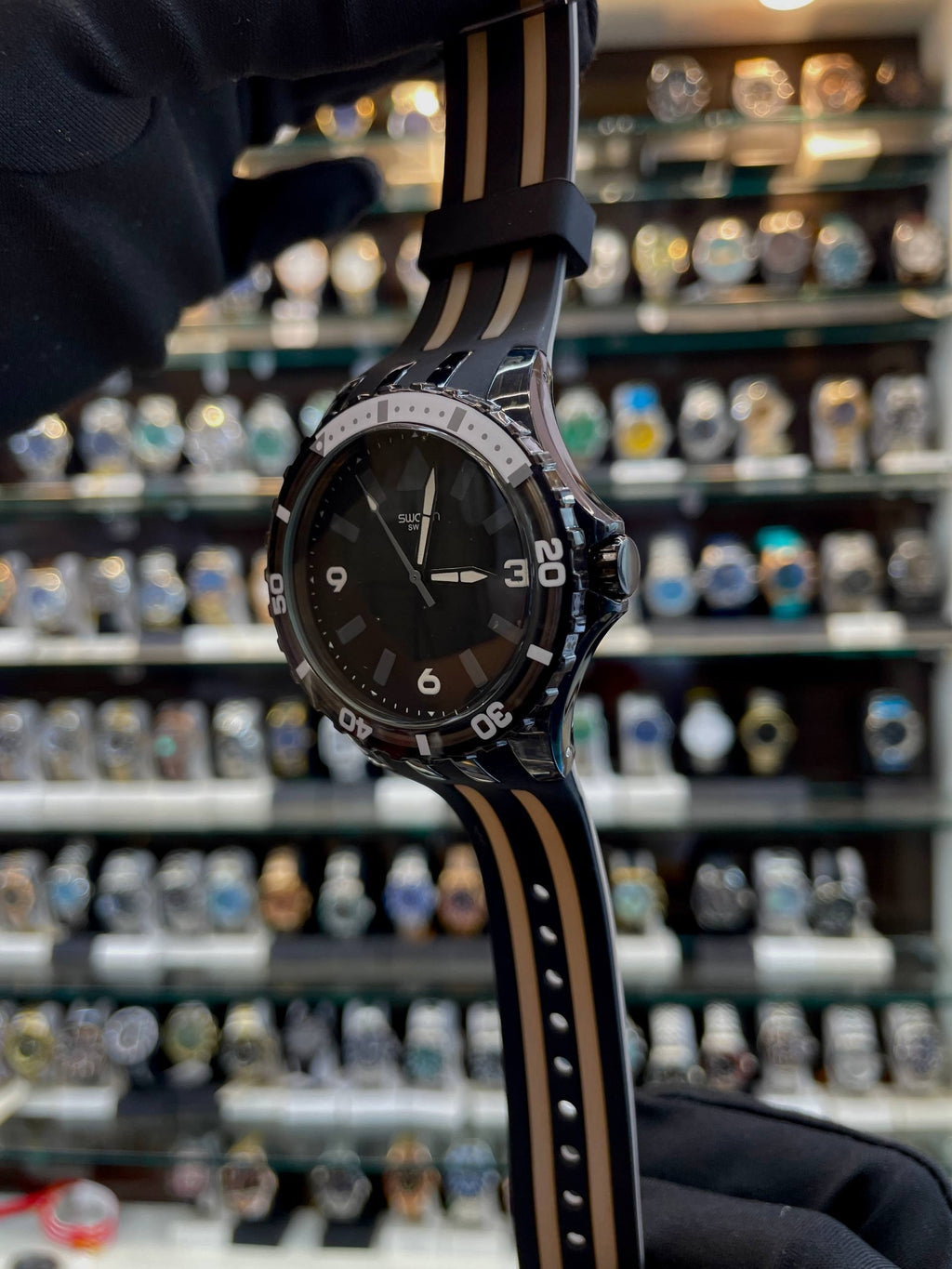 SWATCH BLUE FIRE 🔥 UNDER BUDGET WATCH ⌚ FOR MENS BLACK SEA