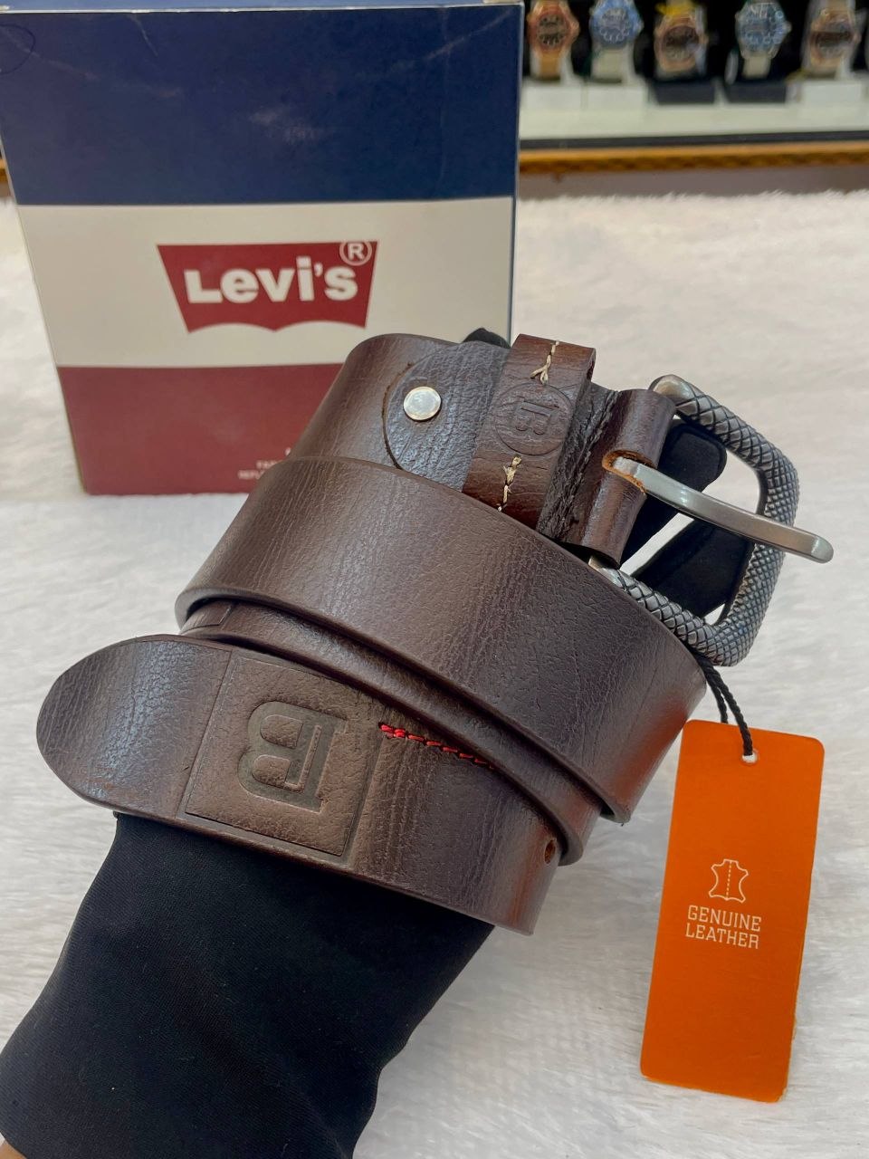 LEVIS BELT FOR MENS MASTER PIECE BROWN 🤎