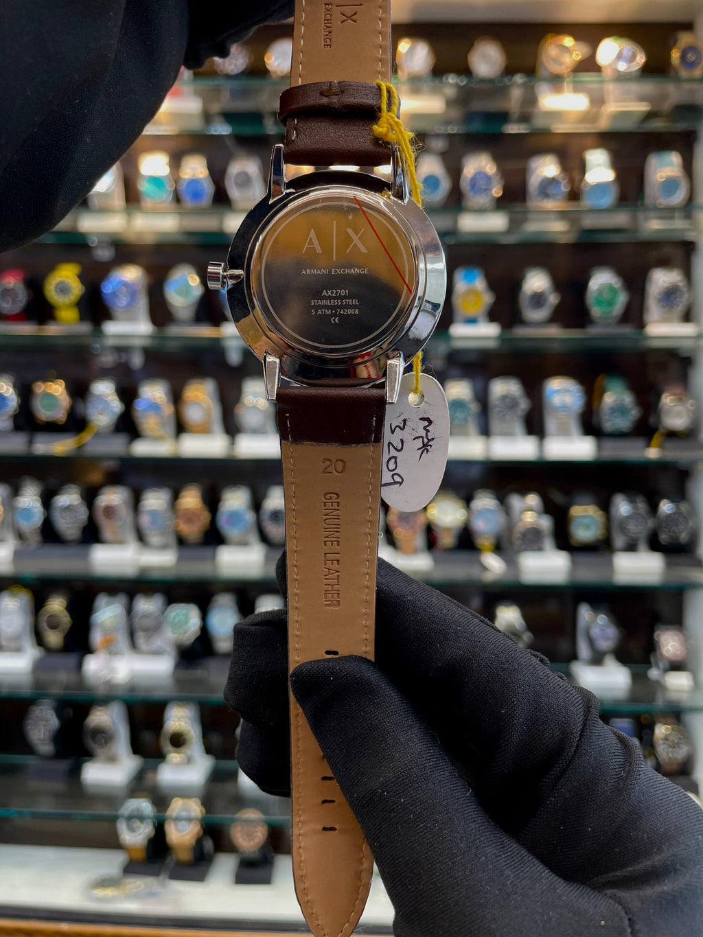 ARMANI EXCHANGE  AX PLAIN DIAL 🤩 IN LEATHER BROWN 🤎