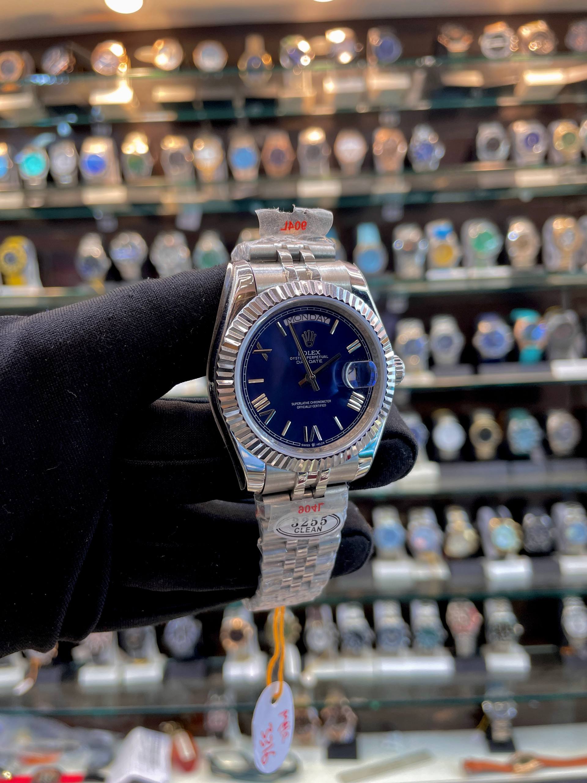 ROLEX DAY-DATE BLUE 💙 DIAL 💝 IN SEMI-ETA