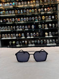 Valentino square full black glasses for men front view