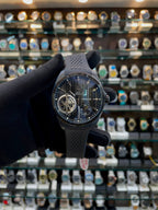 TAG HEUER GRAND CARRERA PENDULUM WATCH 49MM IN MASTER PIECE 🤩BLACK 🖤 TRANSPARENT DIAL 🤩