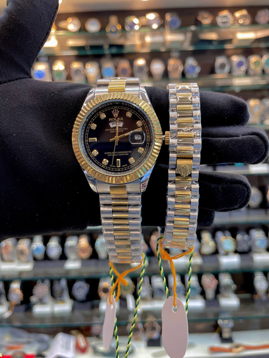 ROLEX DAY-DATE COUPLE SET 🤩  BLACK 🖤 DIAL