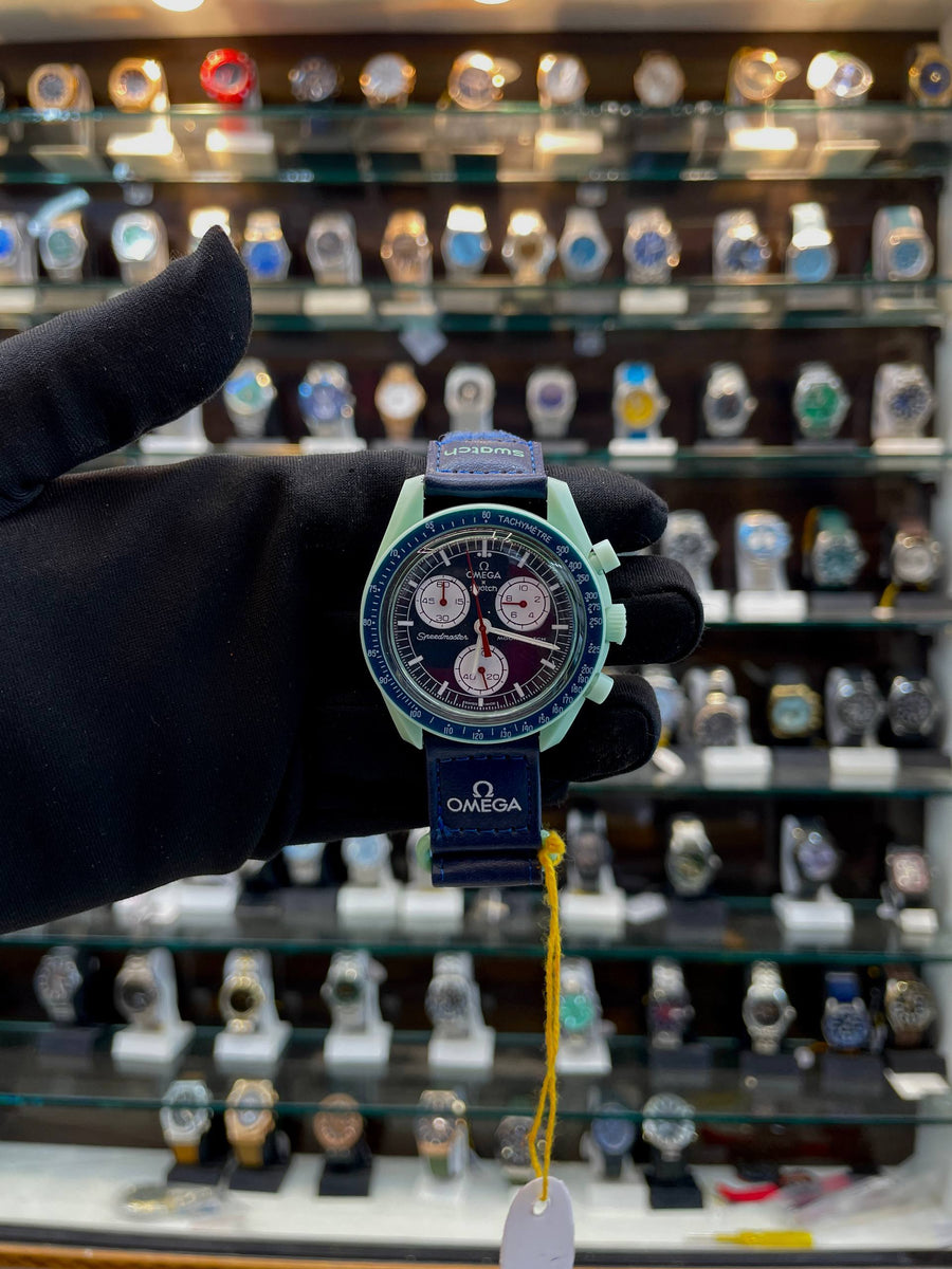 SWATCH x OMEGA Speedmaster MoonSwatch "MISSION ON EARTH" WATCH BLUE 💙