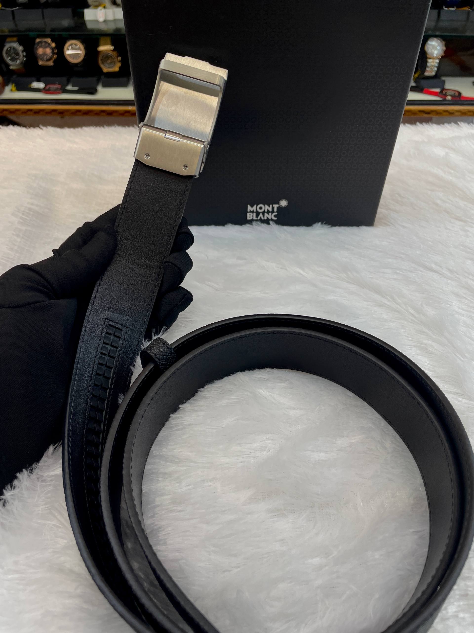 MONT BLANC BELT TEXTURE LEATHER IN MASTER PIECE 🤩