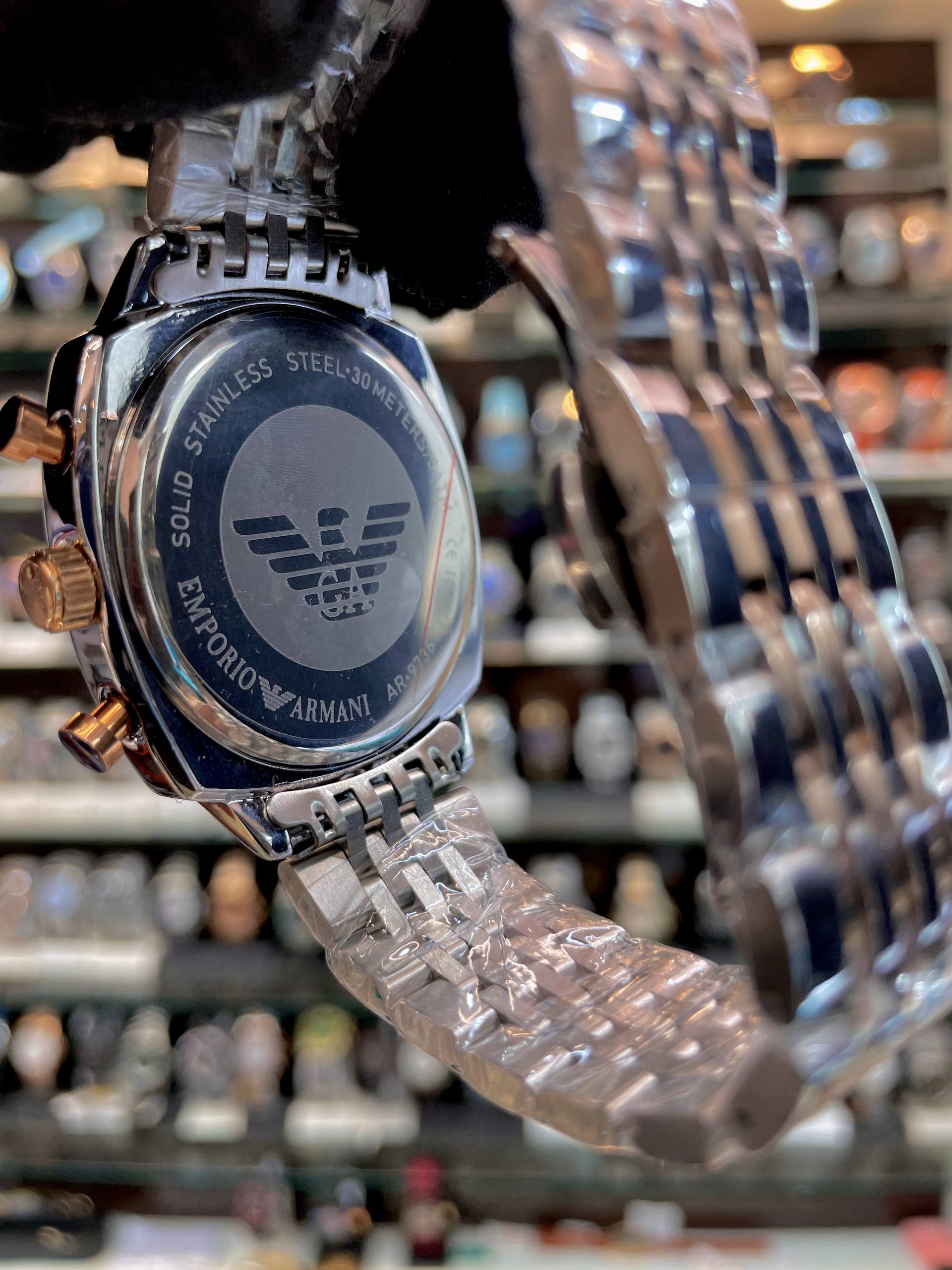 EMPORIO ARMANI SQUARE BODY ✨ FOR MENS BLUE 💙  DUAL TONE