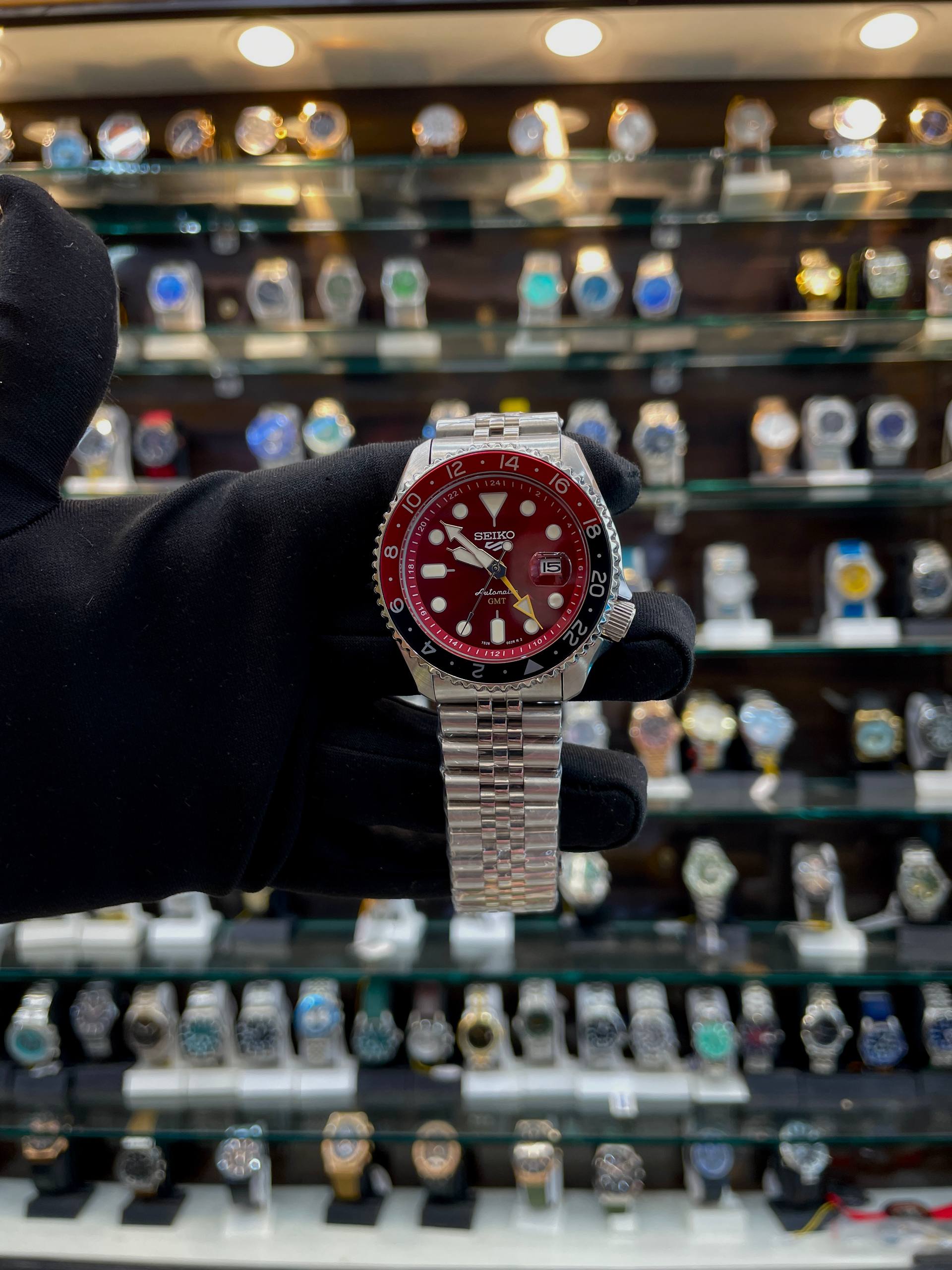 SEIKO SSK035K1 5 SPORTS SKX GMT AUTOMATIC WATCH IN MASTER PIECE 🤩 RED ♥️