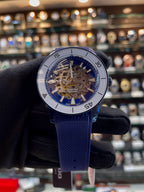 Rado Captain Cook High-Tech Ceramic skeleton watch close up