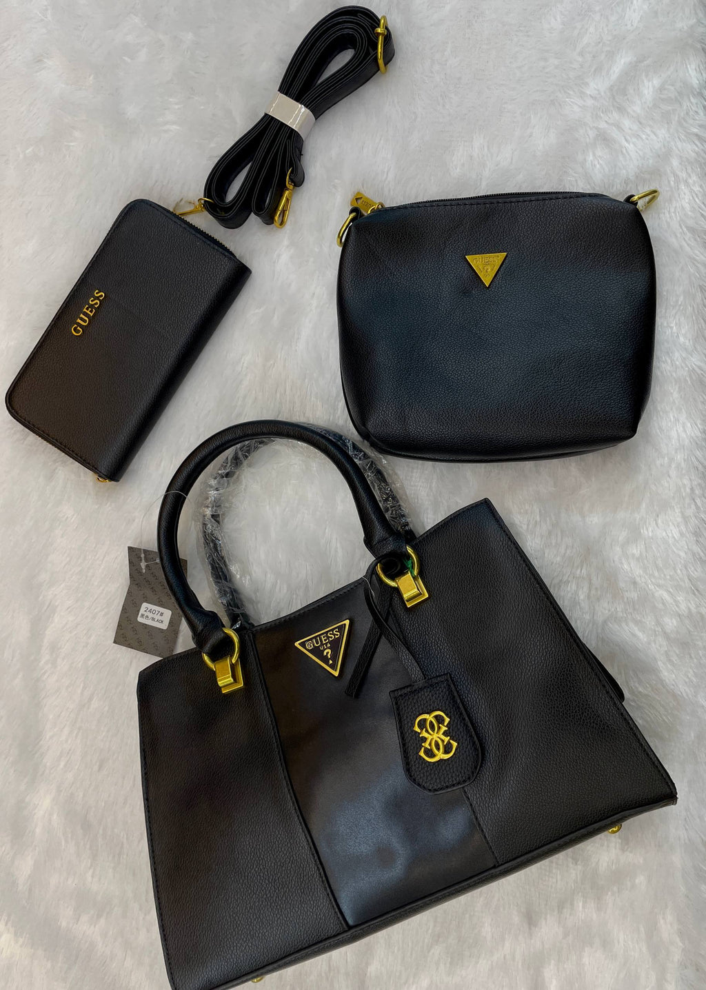 GUESS 3PC SET SLING BAG FOR GIRLS BLACK 🖤