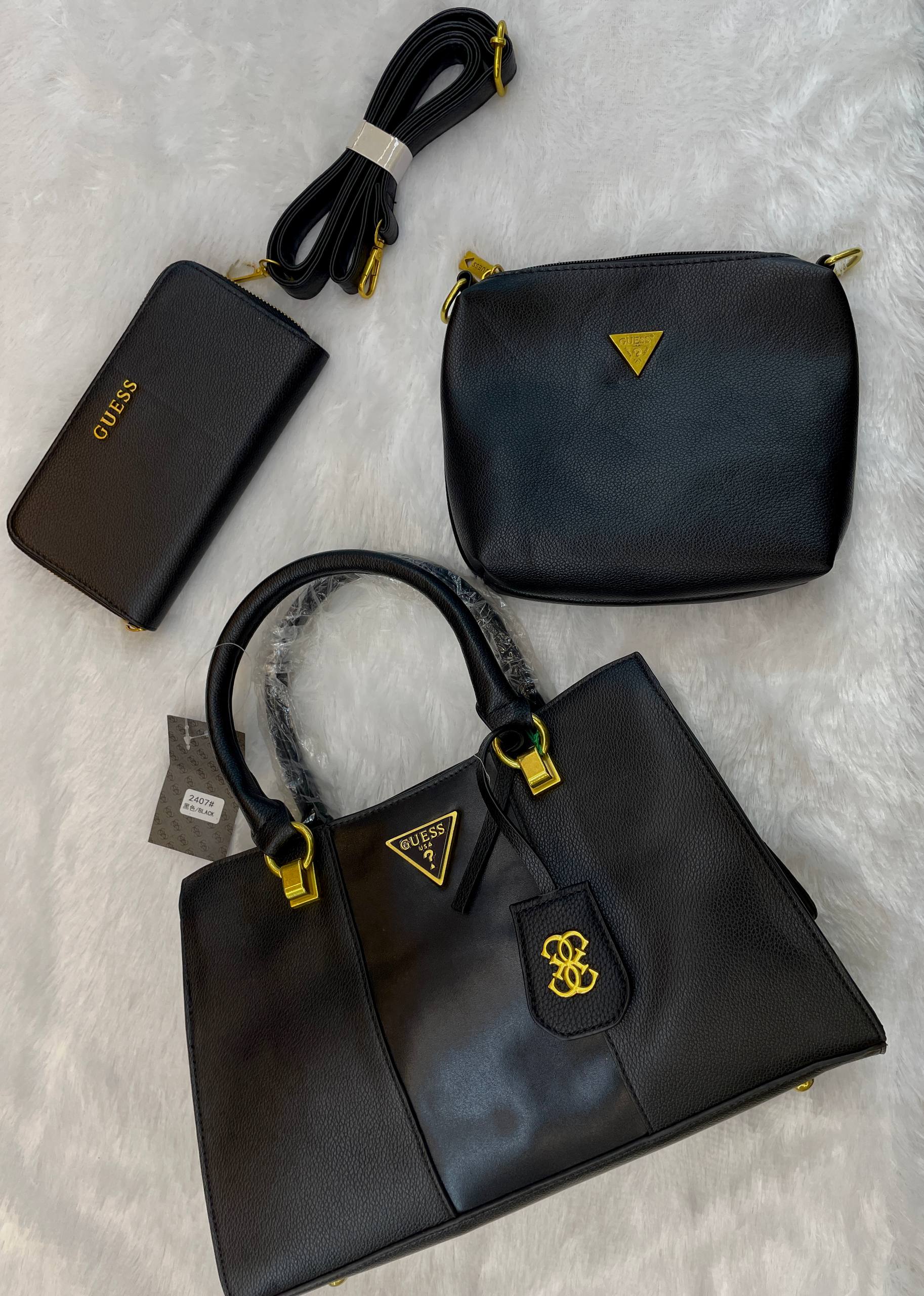 GUESS 3PC SET SLING BAG FOR GIRLS BLACK 🖤