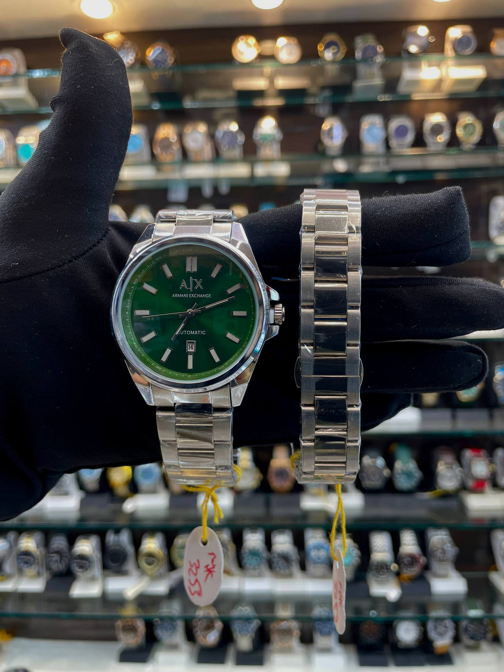 ARMANI EXCHANGE AX NOW IN COUPLE SET GREEN 💚 DIAL