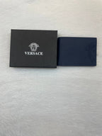 VERSACE  BI-FOLD WALLET BLUE 💙 EMBOSSED MEDUSA IN MASTER PIECE